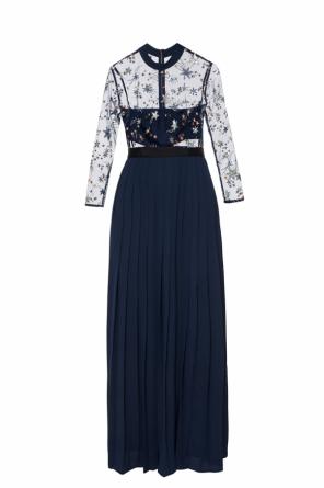 Pleated long sleeve dress, zdjęcie 1 Pleated long sleeve dress od Self Portrait